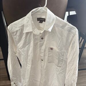 Ariat Classic White Men's Long-Sleeve Button Shirt